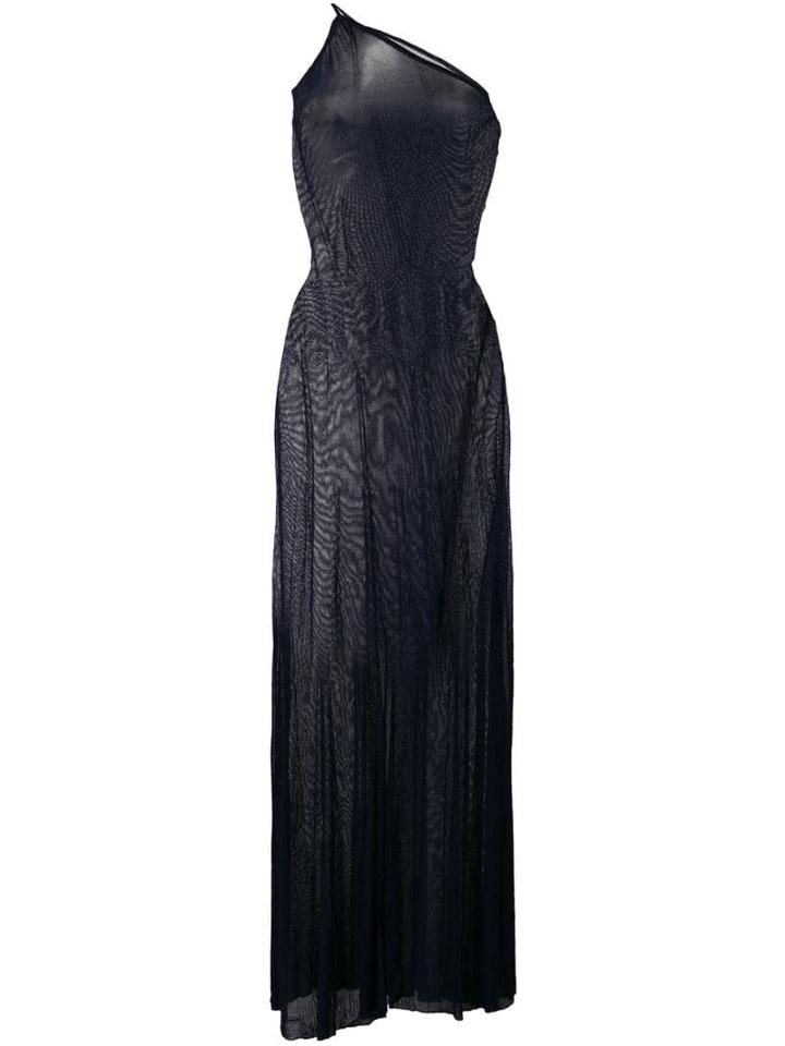 Jacquemus Asymmetric Shift Maxi Dress - Blue