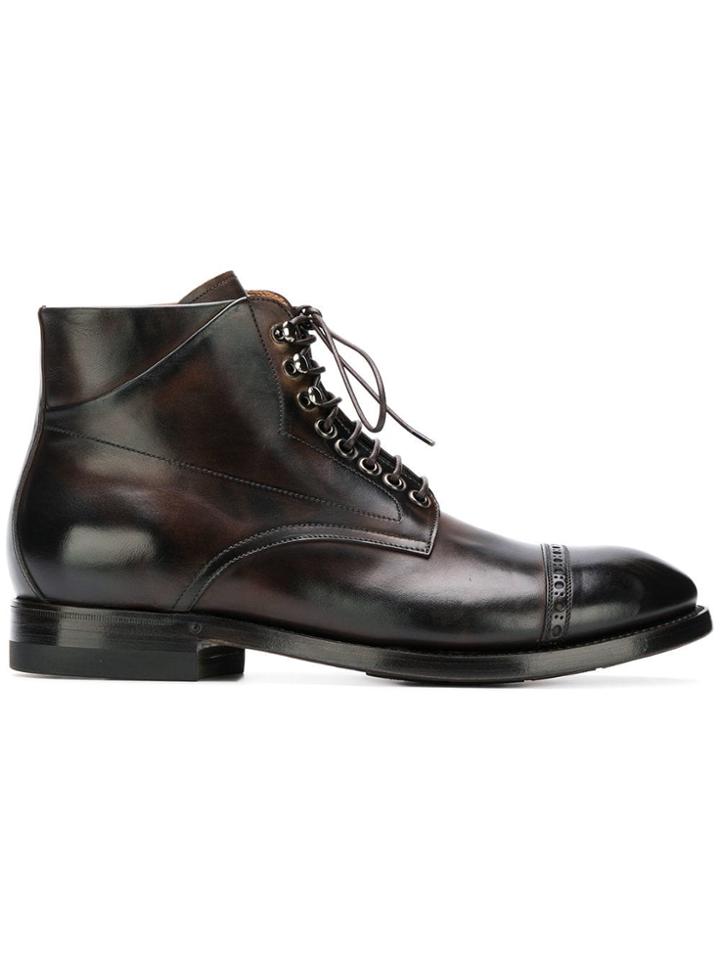Silvano Sassetti Ankle Lace-up Boots - Brown