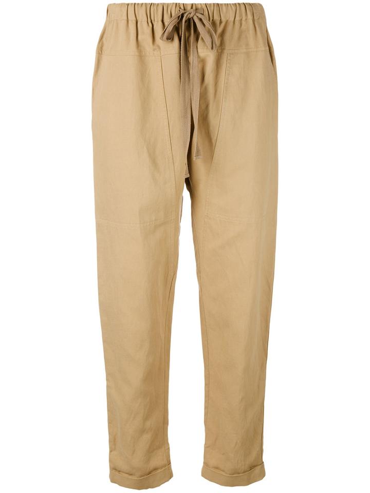 Ulla Johnson - Vega Trousers - Women - Cotton/linen/flax/tencel - 4, Nude/neutrals, Cotton/linen/flax/tencel
