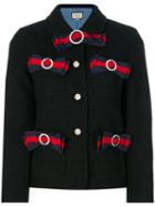 Gucci - Web Bow Tweed Jacket - Women - Silk/cotton/polyamide/acetate - 40, Black, Silk/cotton/polyamide/acetate