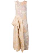 Acne Studios Printed Bouclé Sleeveless Dress - Neutrals