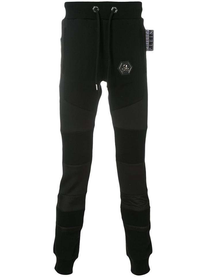 Philipp Plein Skull Patch Track Pants - Black