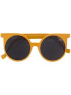 Vava Round Frame Pointed Sunglasses - Yellow & Orange