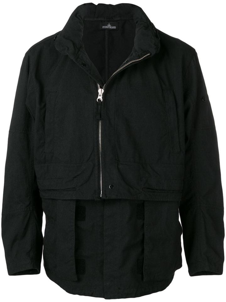 Stone Island Shadow Project Half Zipped Jacket - Black