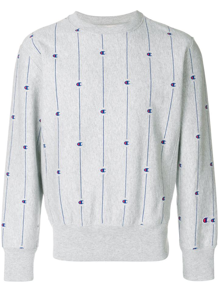 Champion Logo Print Sweatshirt - Grey
