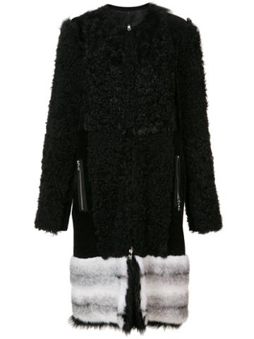 Oscar De La Renta - Reversible Coat - Women - Mink Fur/lamb Fur - 8, Black, Mink Fur/lamb Fur