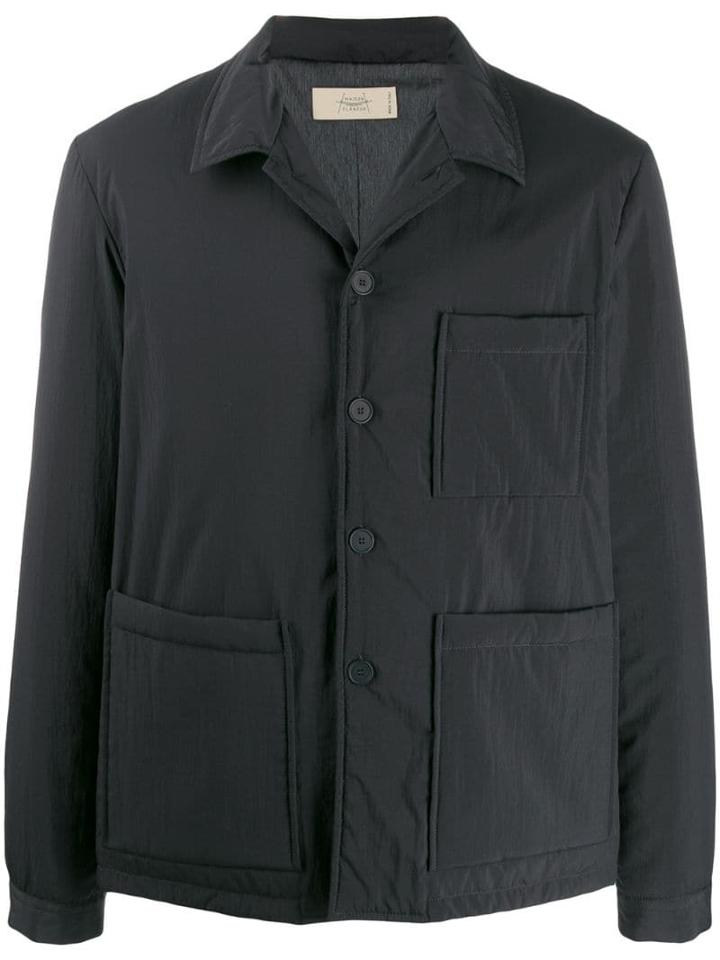 Maison Flaneur Multi-pocket Shirt Jacket - Blue