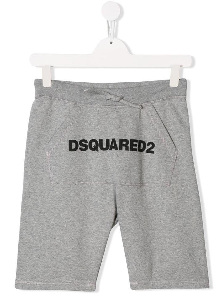 Dsquared2 Kids Teen Logo Print Shorts - Grey
