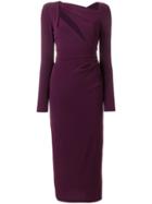 Talbot Runhof Cut-out Detail Dress - Pink & Purple