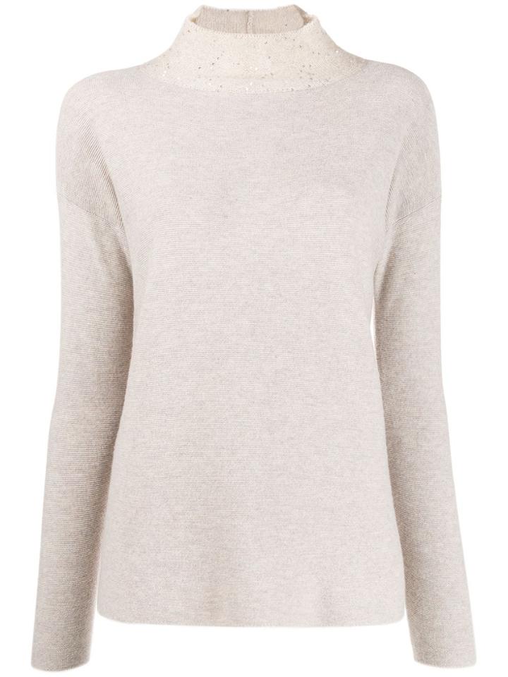 Fabiana Filippi Sequin-embroidered Jumper - Neutrals