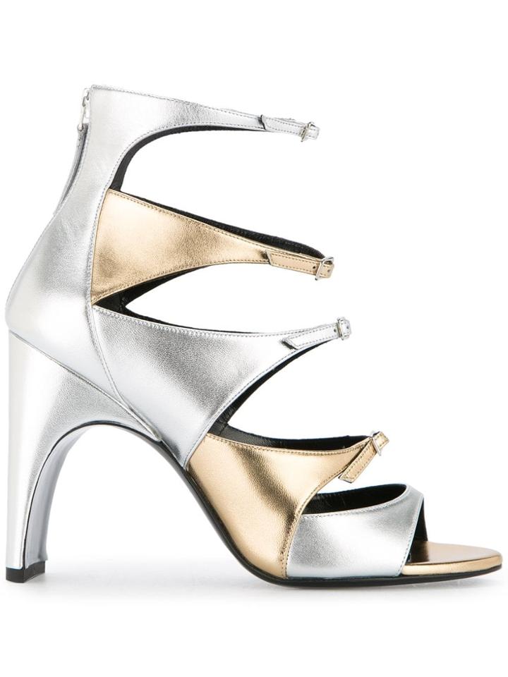 Pierre Hardy Multiple Front Straps Sandals - Metallic
