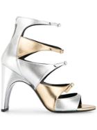 Pierre Hardy Multiple Front Straps Sandals - Metallic