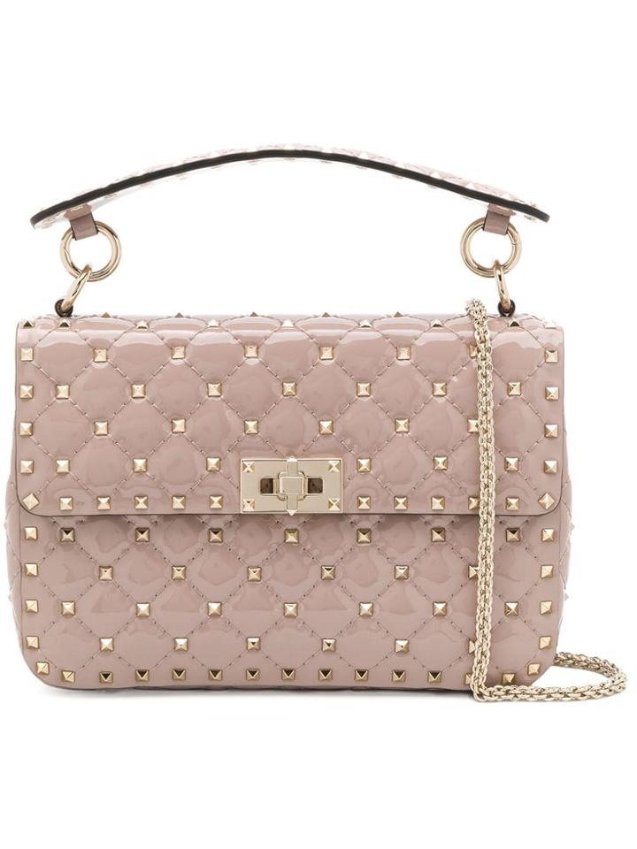 Valentino Valentino Garavani Rockstud Spike Chain Bag - Neutrals
