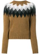 Margaret Howell Diamond Fairisle Sweater - Brown