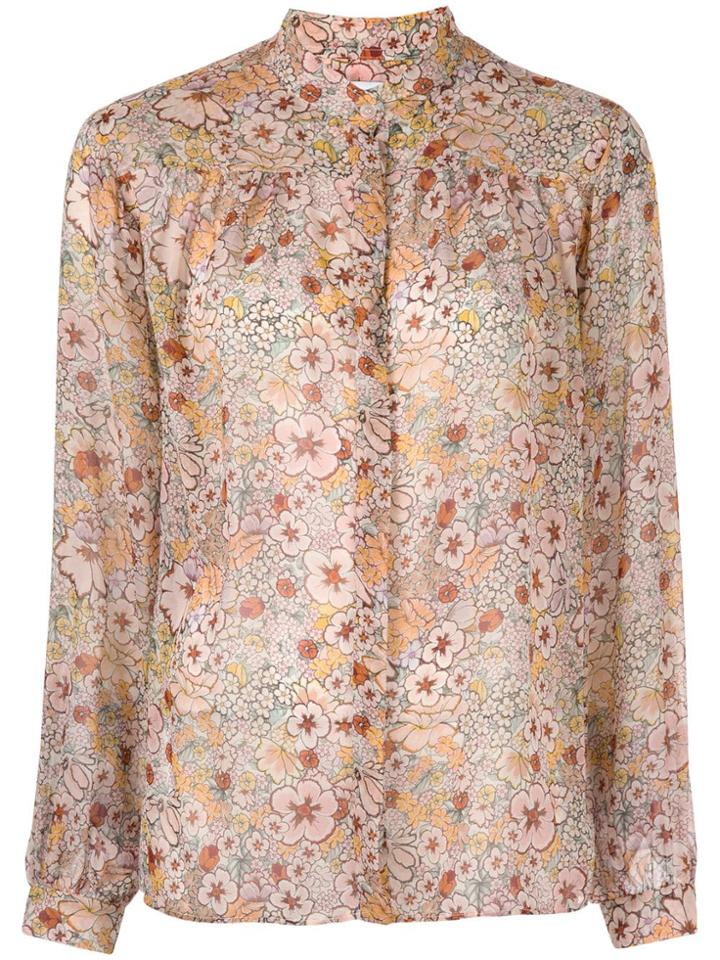 Giambattista Valli Floral Print Blouse - Neutrals