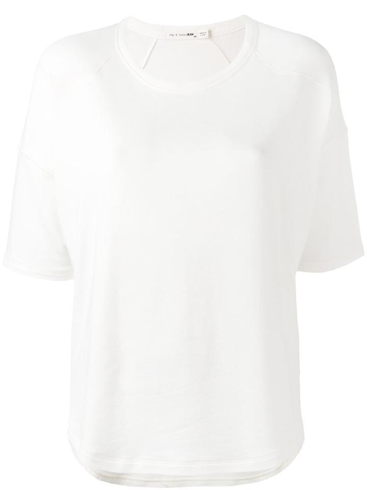 Plain Shortsleeved Sweater - Women - Cotton/spandex/elastane/modal - Xs, Nude/neutrals, Cotton/spandex/elastane/modal, Rag & Bone