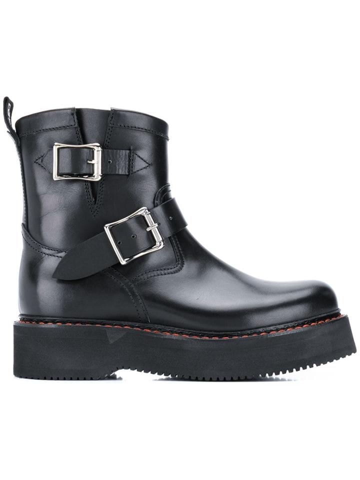 R13 Single Stack Engineer Boots - Black