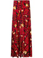 Sonia Rykiel Lonf Printed Skirt - Red