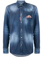 Dsquared2 Stretch Washed Detail Shirt - Blue