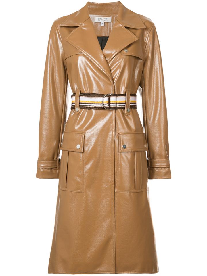 Dvf Diane Von Furstenberg Belted Trench Coat - Nude & Neutrals