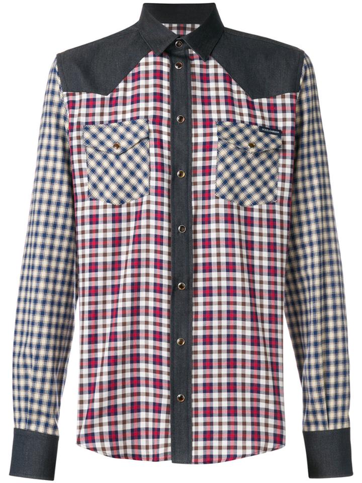 Dolce & Gabbana Contrast Plaid Shirt - Multicolour