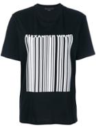 Alexander Wang - Bonded Barcode T-shirt - Women - Cotton - Xs, Black, Cotton