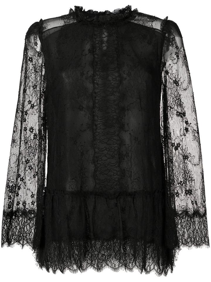 Talie Nk Lace Blouse, Women's, Size: 34, Black, Polyester/viscose