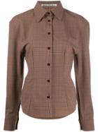 Acne Studios Houndstooth Structured Shirt - Brown