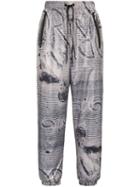 Duo Graphic Print Sweatpants - Grey
