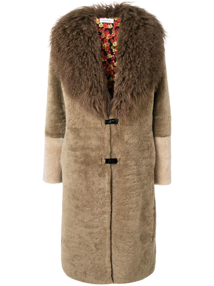 Saks Potts Single Breasted Coat - Brown