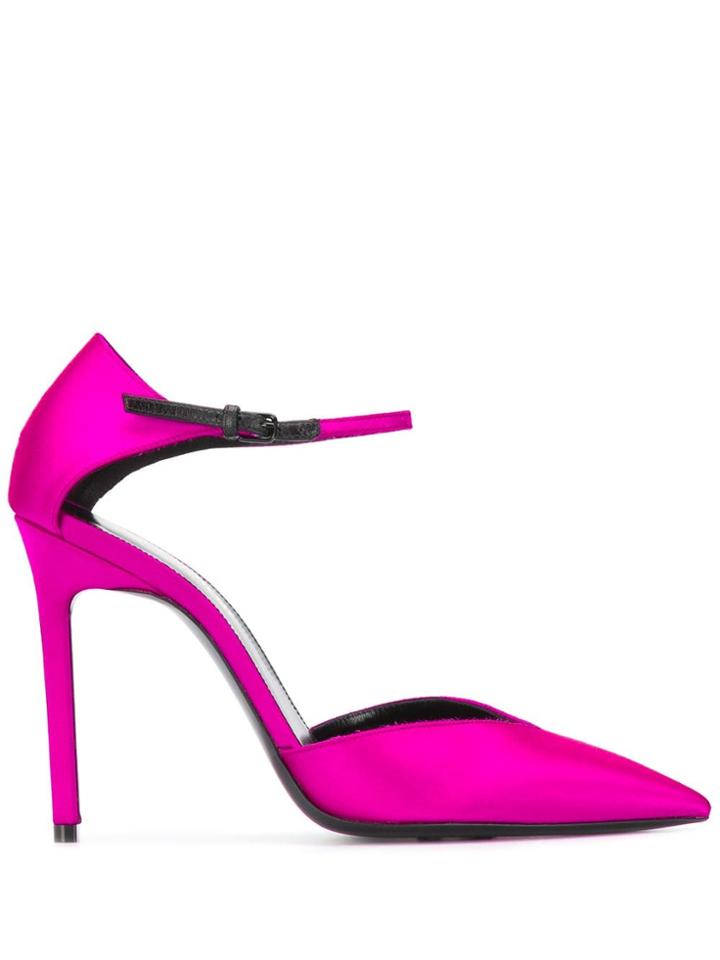 Saint Laurent Anja 105 Strappy Pumps - Pink