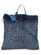 Danielapi Leopard Print Tote - Blue
