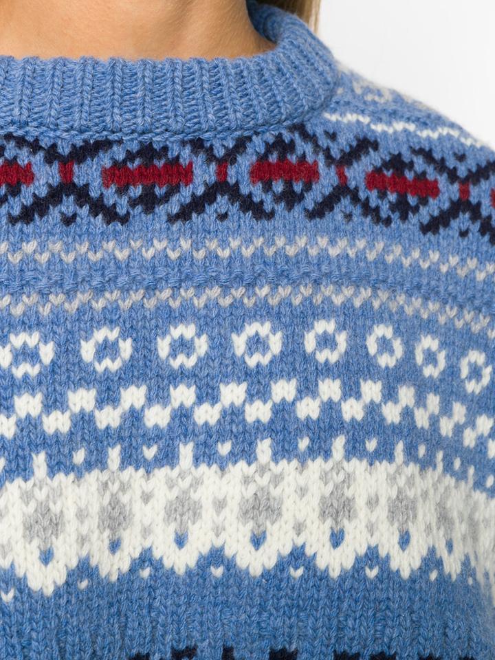 Miu Miu Intarsia Knit Jumper - Blue