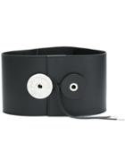 Mm6 Maison Margiela Logo Plaque Belt - Black