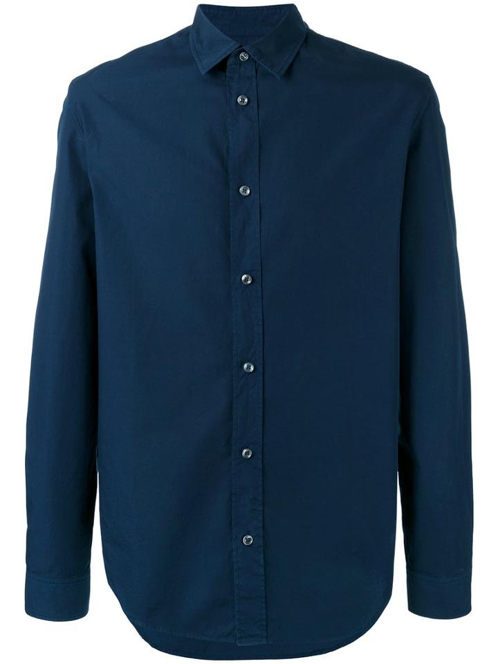 Maison Margiela - Classic Long Sleeve Shirt - Men - Cotton - 43, Blue, Cotton