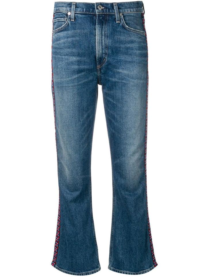 Citizens Of Humanity Embroidered Side Panel Jeans - Blue