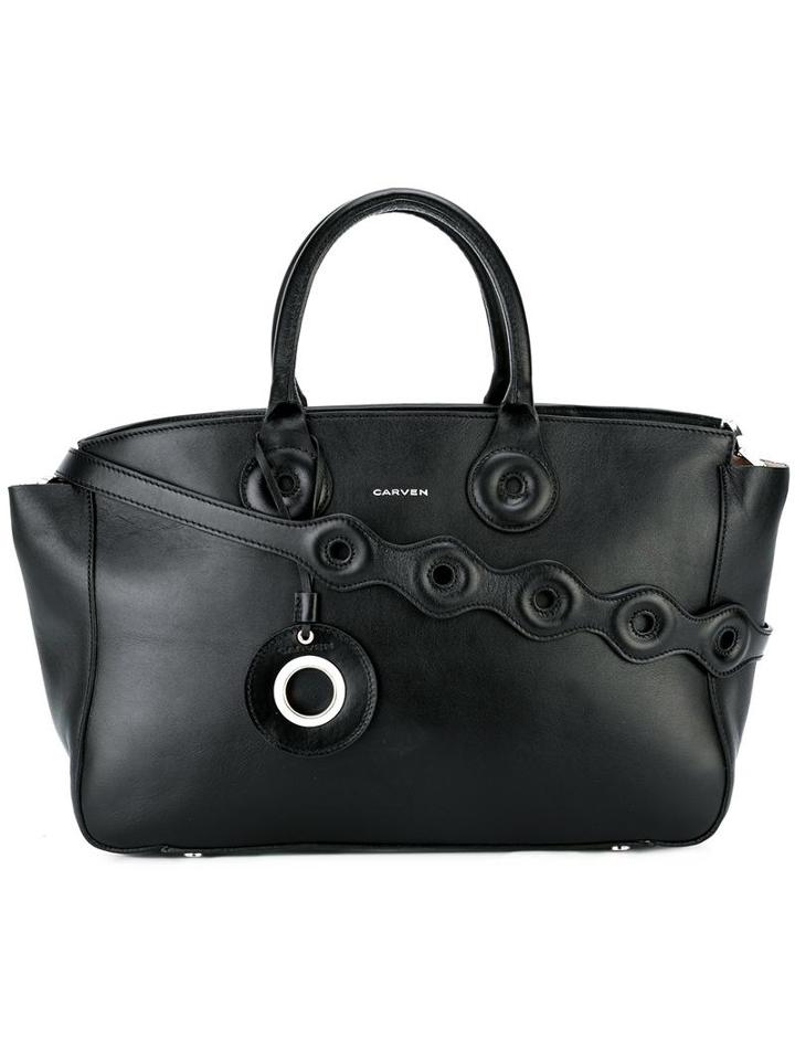 Carven Shopper Tote, Women's, Black, Calf Leather