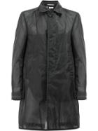 Thom Browne Unconstructed Mesh Lined Bal Collar Overcoat With