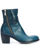 Rocco P. Mid Heel Ankle Boots - Blue