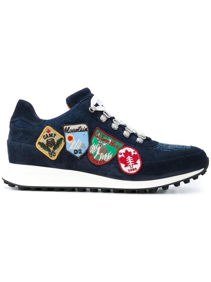 Dsquared2 Denim Patch Sneakers - Blue