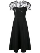 Valentino Sequin Embellished Sheer Dress - Black