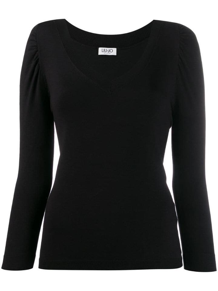 Liu Jo V-neck Jumper - Black
