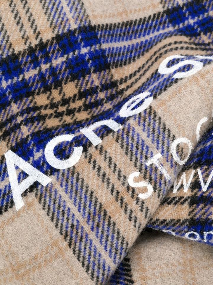 Acne Studios Cassiar Check Oversized Scarf - Neutrals