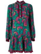 Isolda Abstract Print Dress, Women's, Size: 38, Blue, Viscose/silk