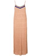 Roberto Collina Pleated V-neck Dress - Nude & Neutrals