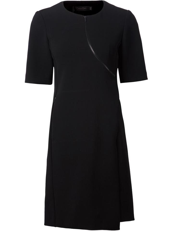 Calvin Klein Collection 'baio' Dress, Women's, Size: 38, Black, Polyester/triacetate