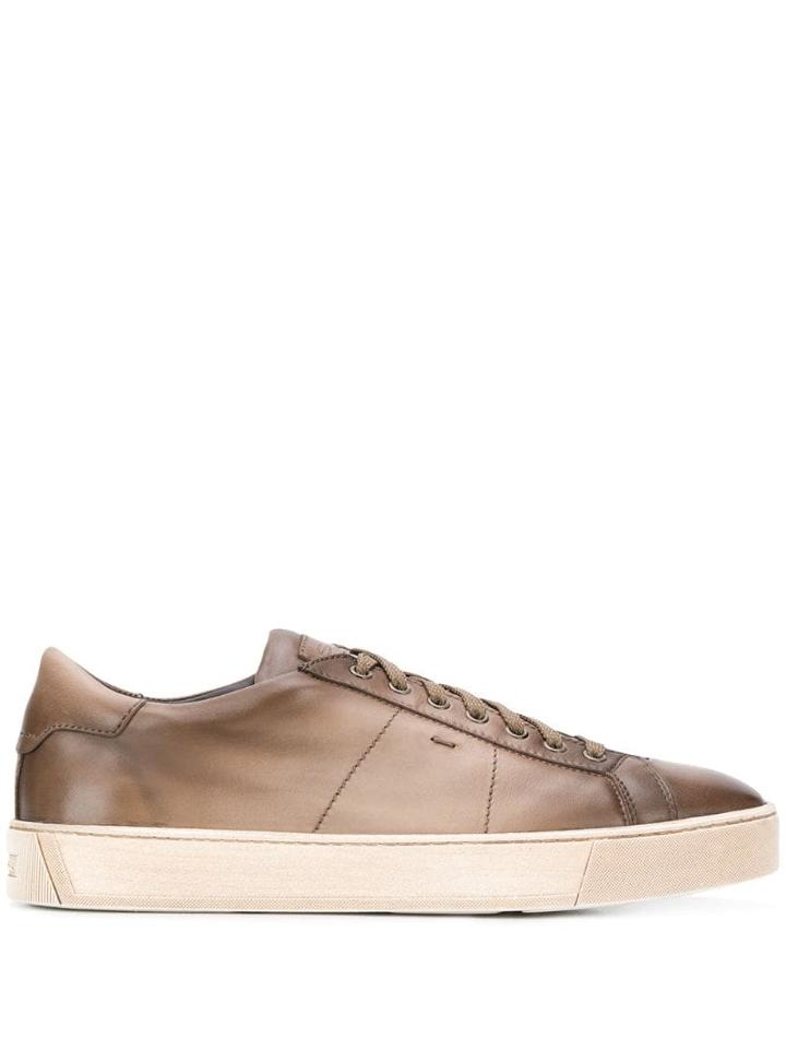 Santoni Ombre Effect Lace-up Sneakers - Neutrals