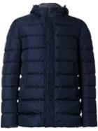 Herno - Hood Padded Jacket - Men - Cotton/feather Down/polyamide - 52, Blue, Cotton/feather Down/polyamide