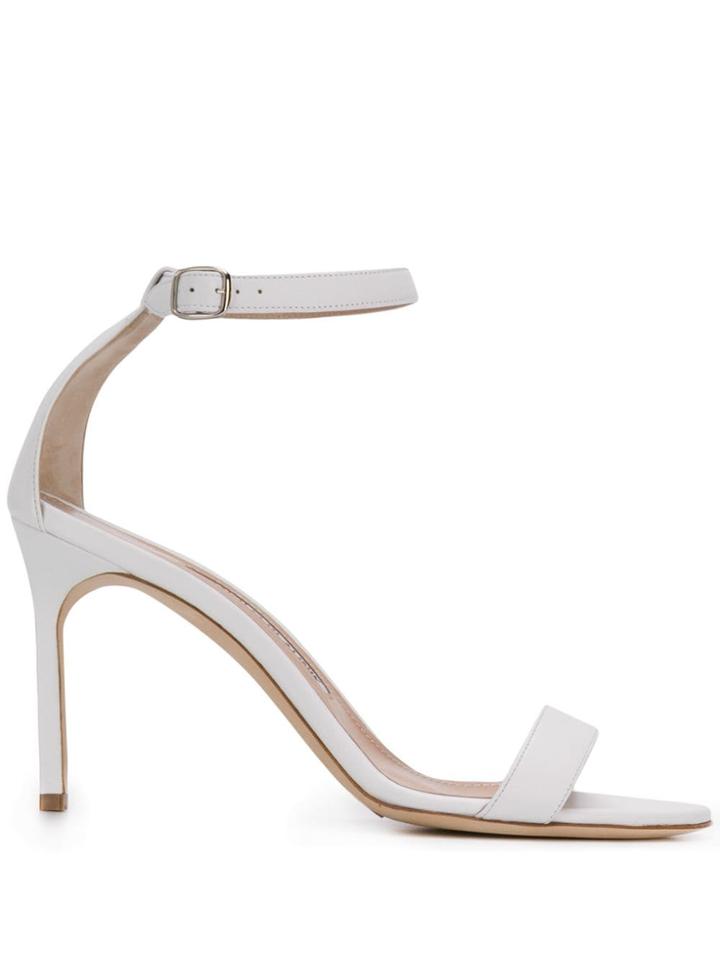 Manolo Blahnik Chaos Stiletto Sandals - White