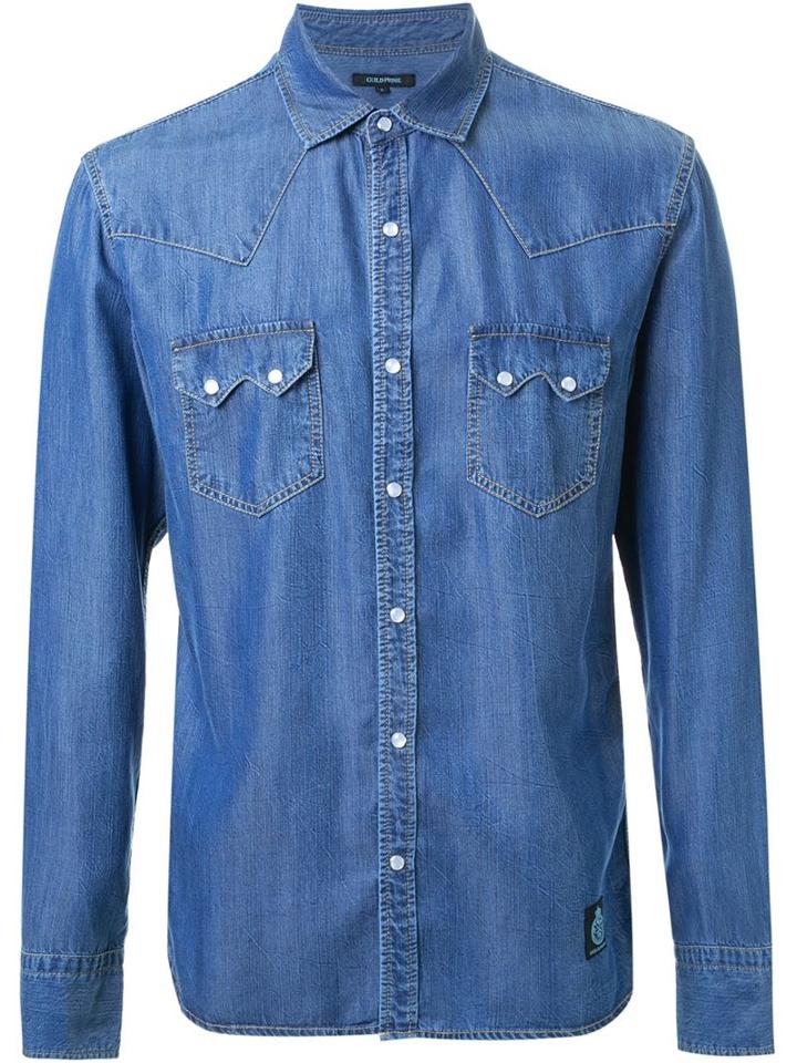 Guild Prime Snap Button Denim Shirt, Men's, Size: 2, Blue, Lyocell